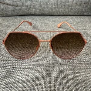 FENDI Sunglasses Frame FF0194/S Orange Frames Gradient Lens 55-19-140 Oversized